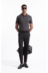 Calça Malha Twill Trapezio B.Faca Preto