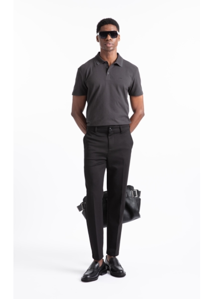 Calça Malha Twill Trapezio B.Faca Preto