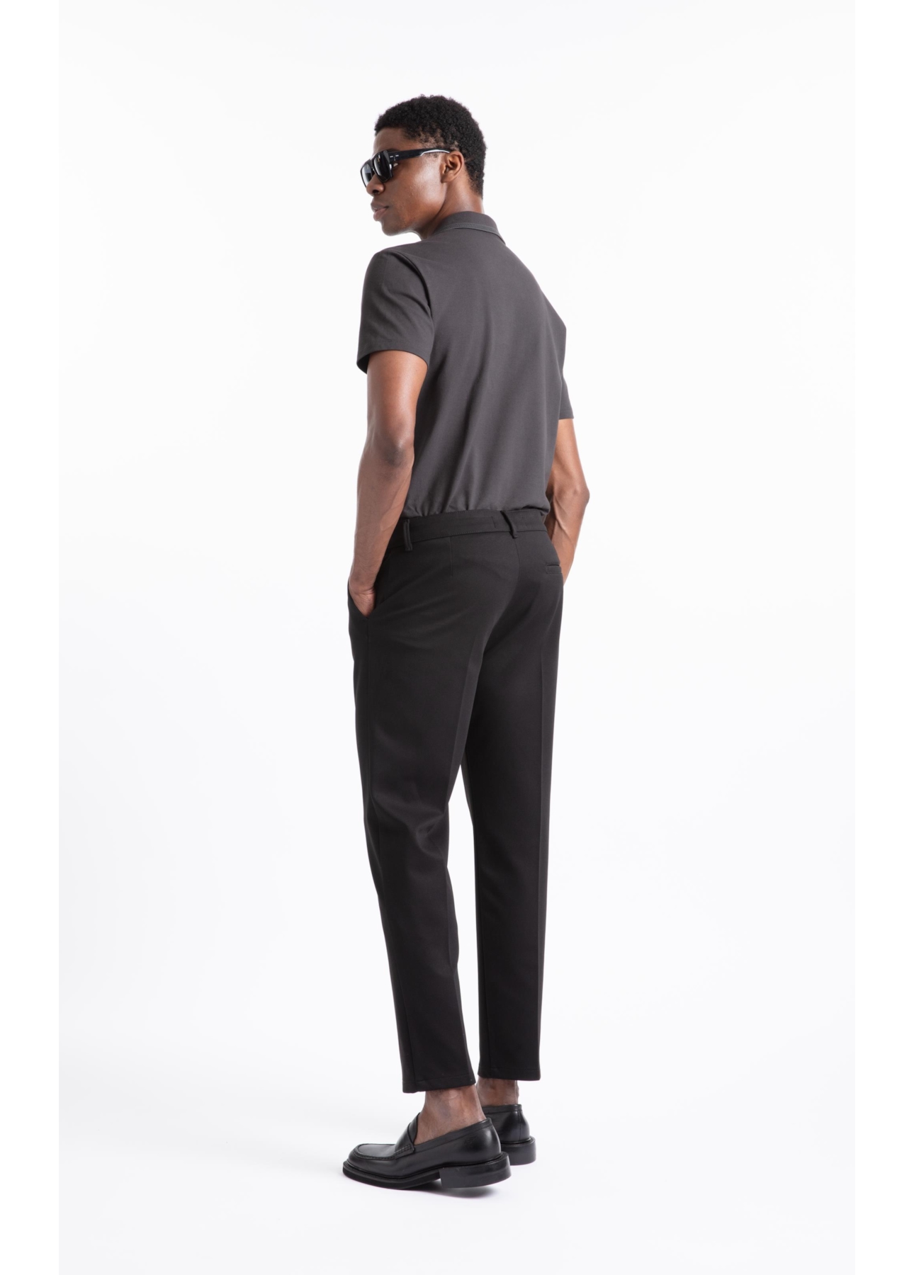 Calça Malha Twill Trapezio B.Faca Preto