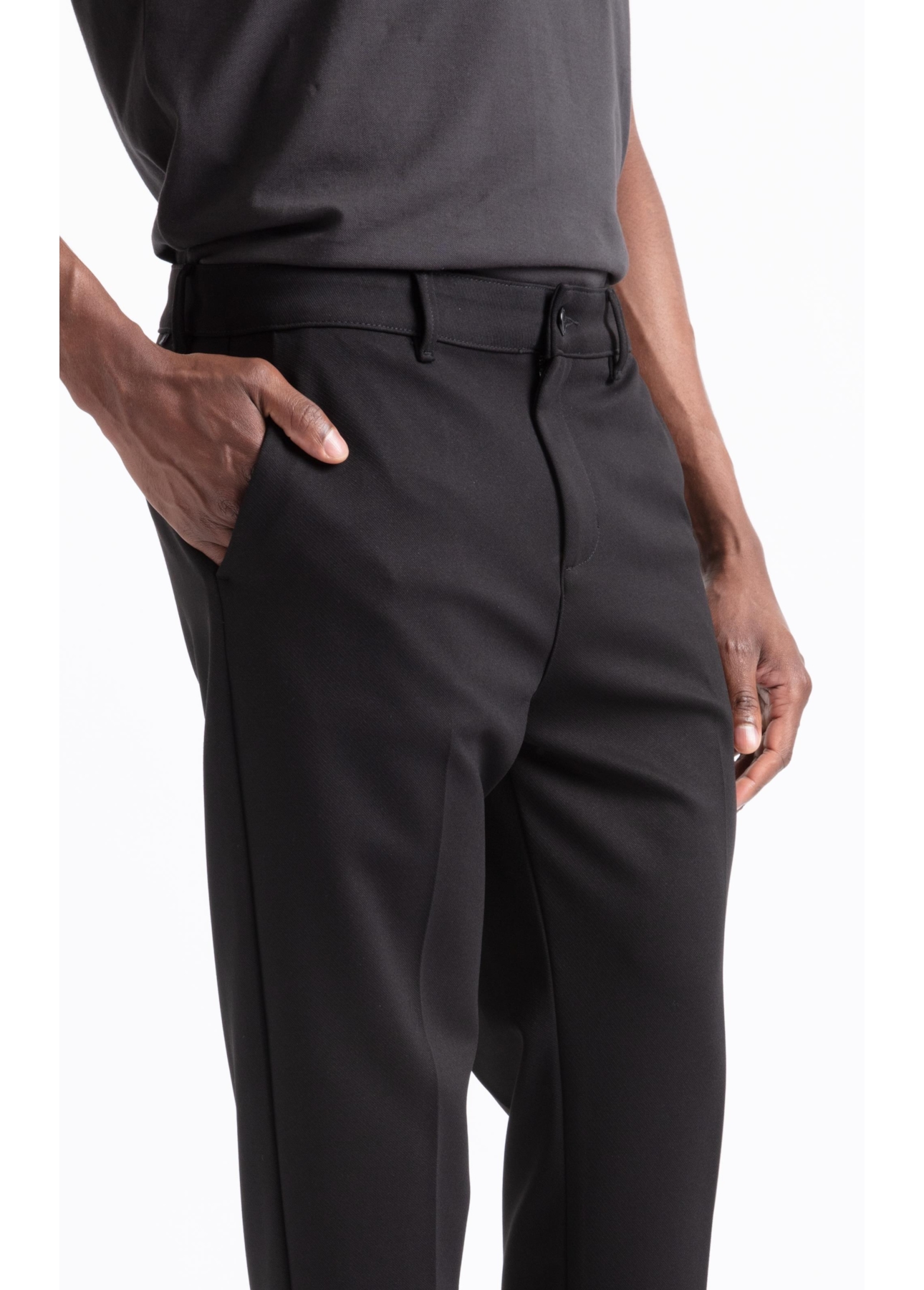Calça Malha Twill Trapezio B.Faca Preto