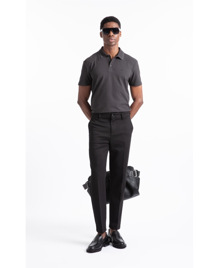 Calça Malha Twill Trapezio B.Faca Preto
