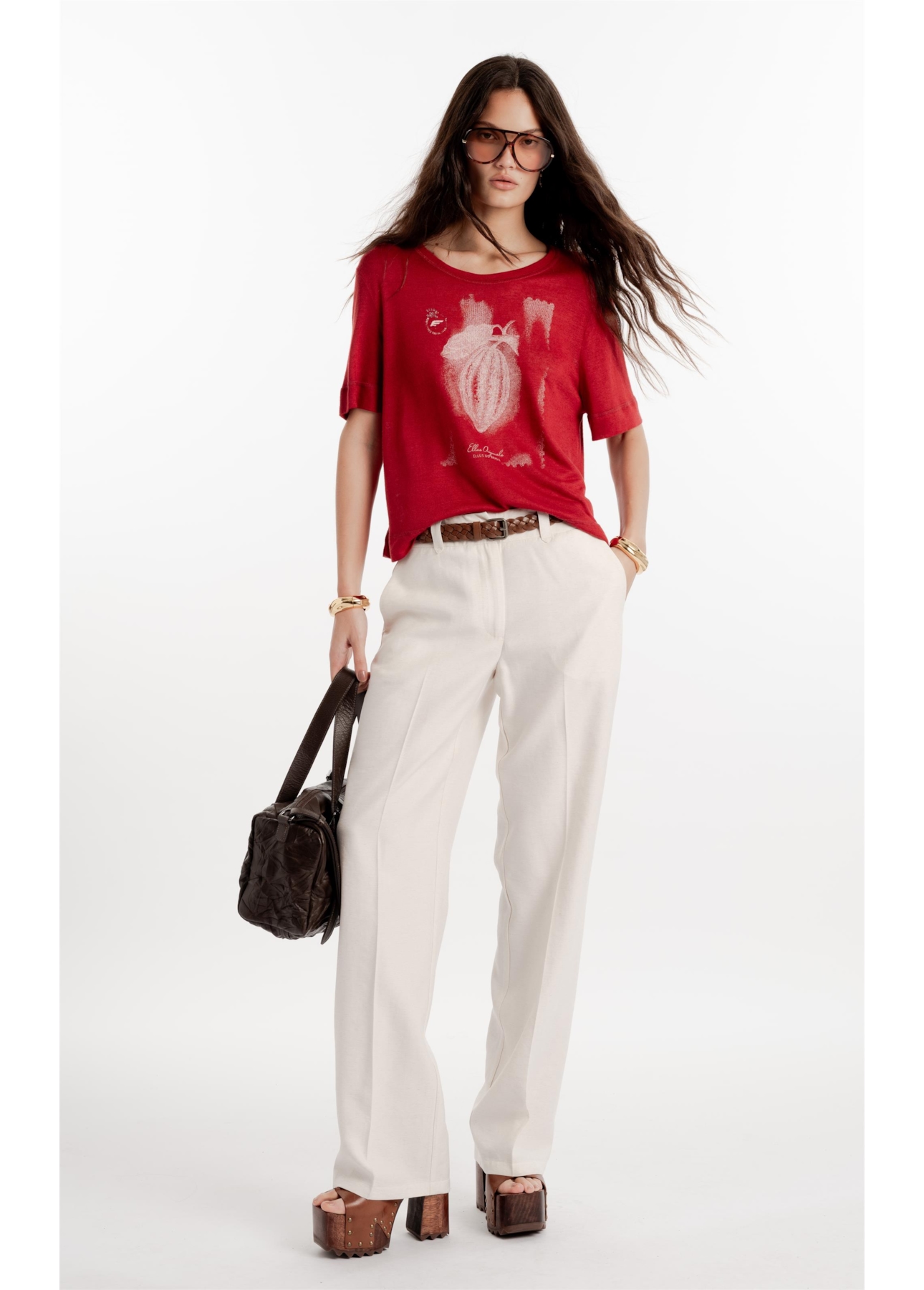 Calça Marant Wide Waist Off White