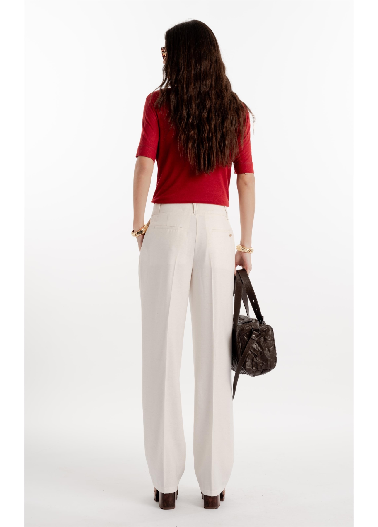 Calça Marant Wide Waist Off White
