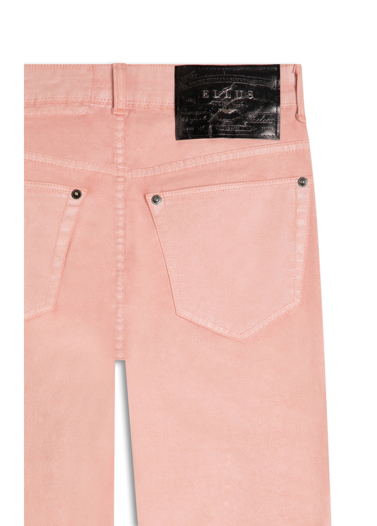 Calça Metalic Denim Color Rosa