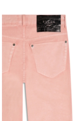 Calça Metalic Denim Color Rosa