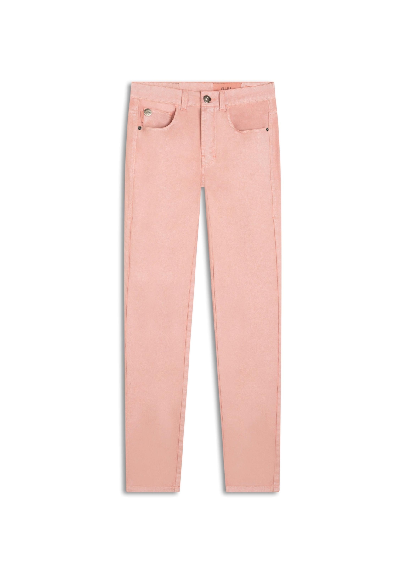 Calça Metalic Denim Color Rosa