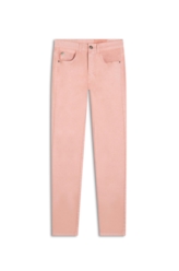 Calça Metalic Denim Color Rosa