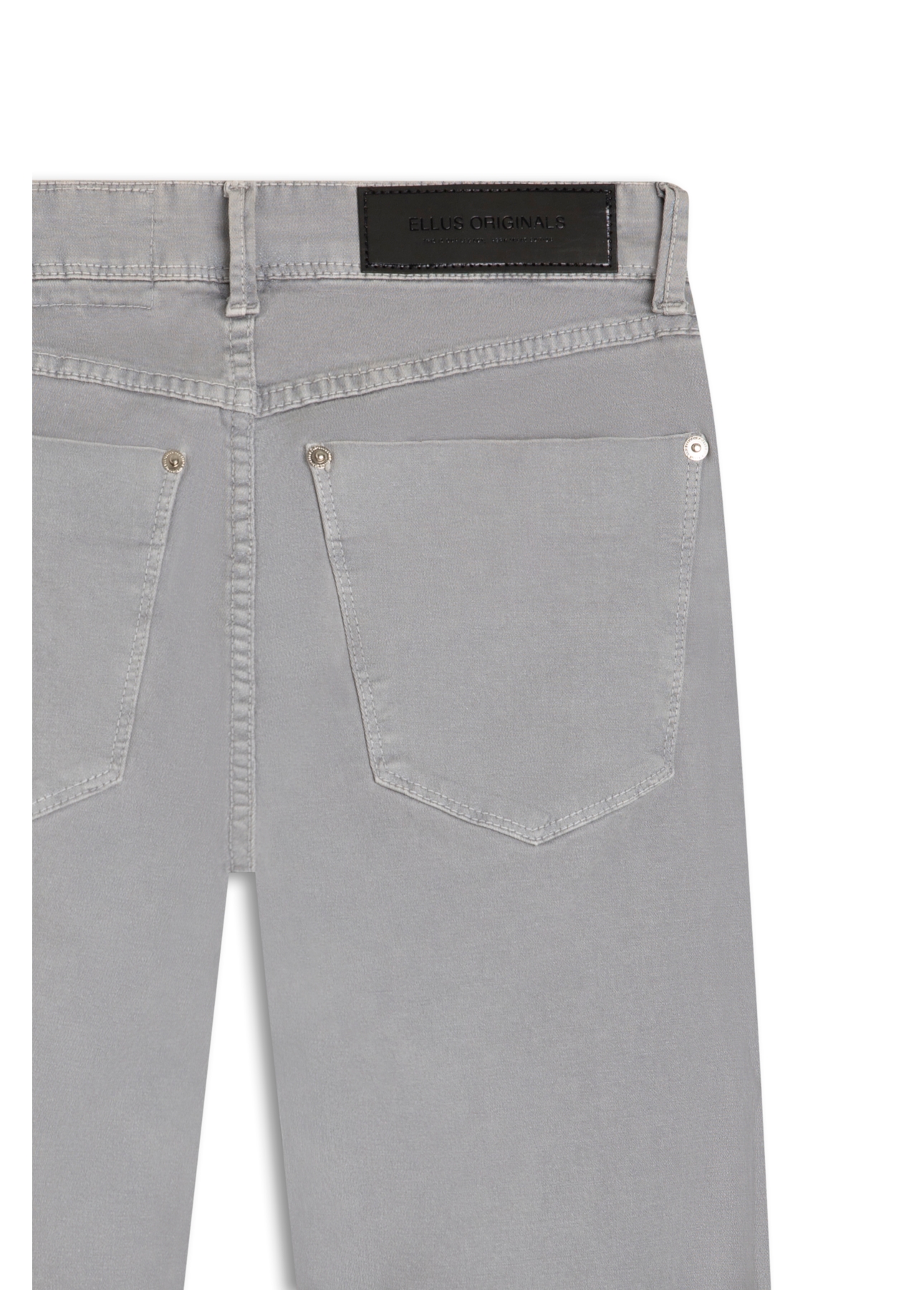 Calça Metallic Denim Wide Cinza Claro