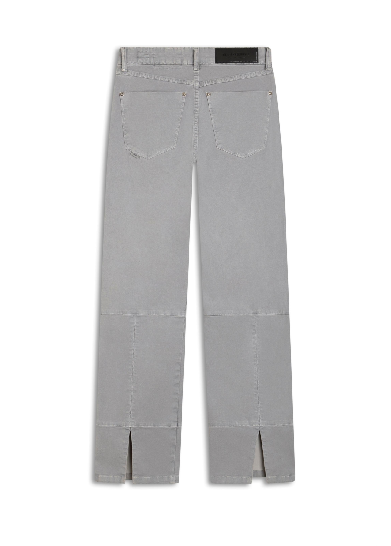 Calça Metallic Denim Wide Cinza Claro