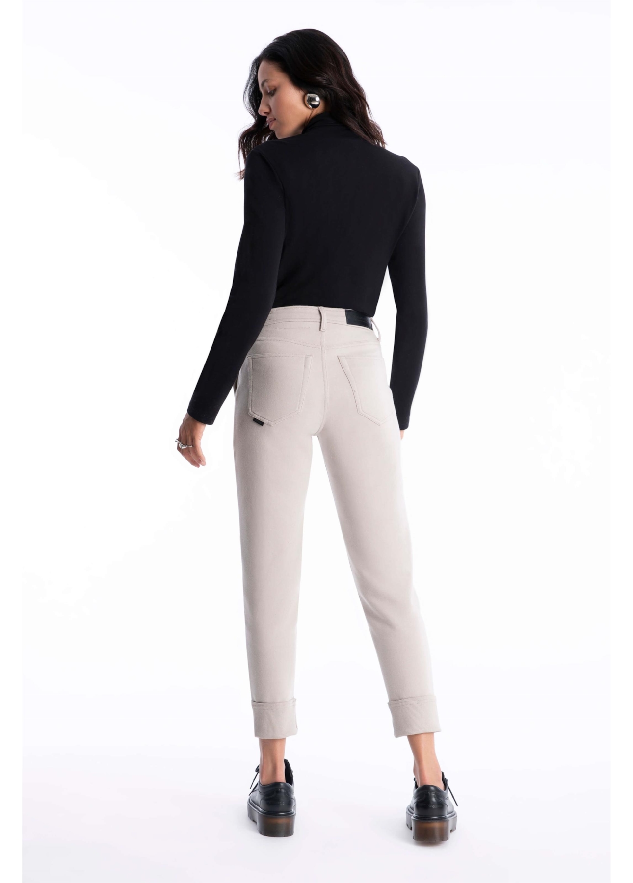 Calça Moletom Original Mom Caqui