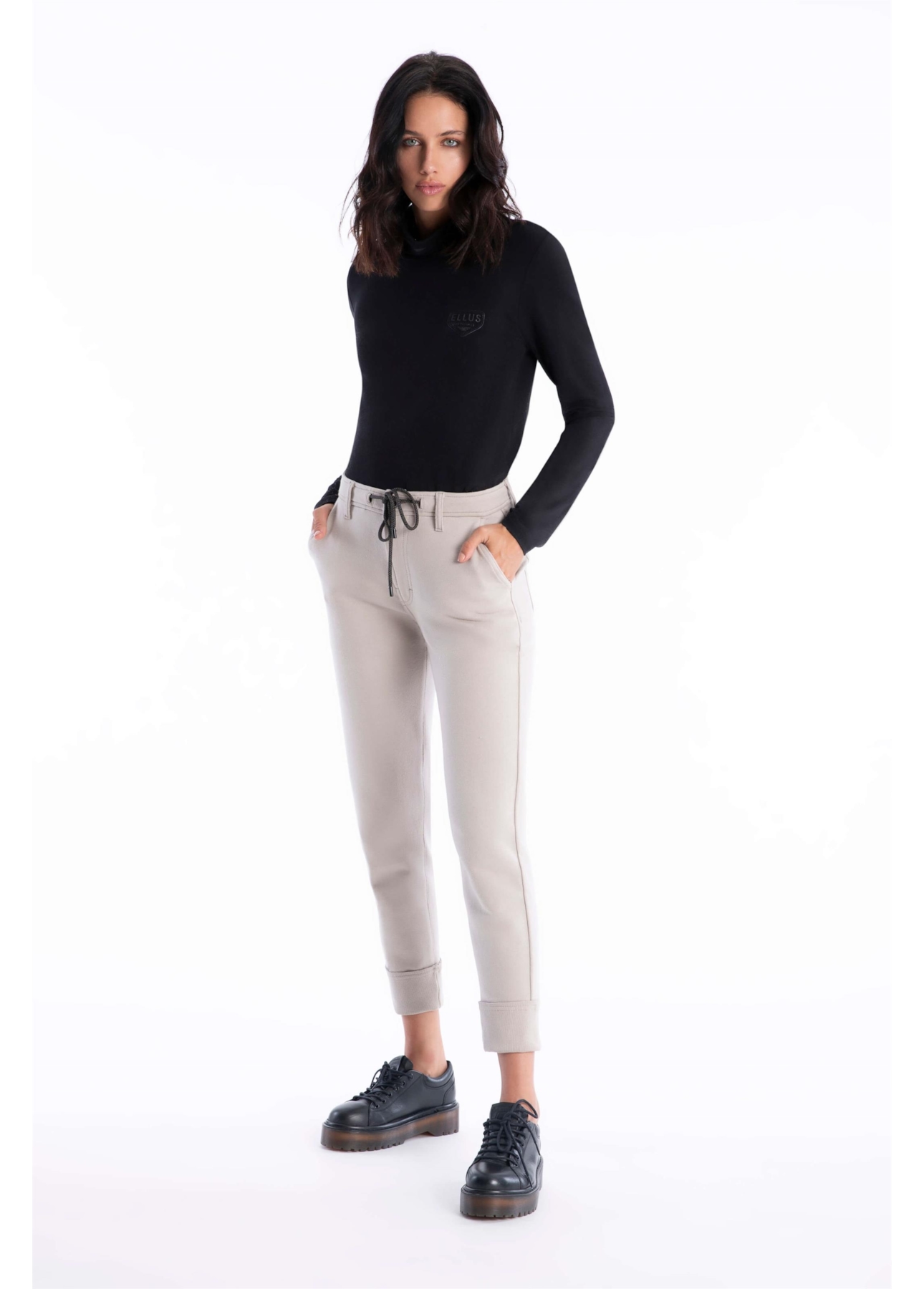 Calça Moletom Original Mom Caqui