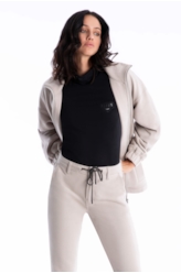 Calça Moletom Original Mom Caqui