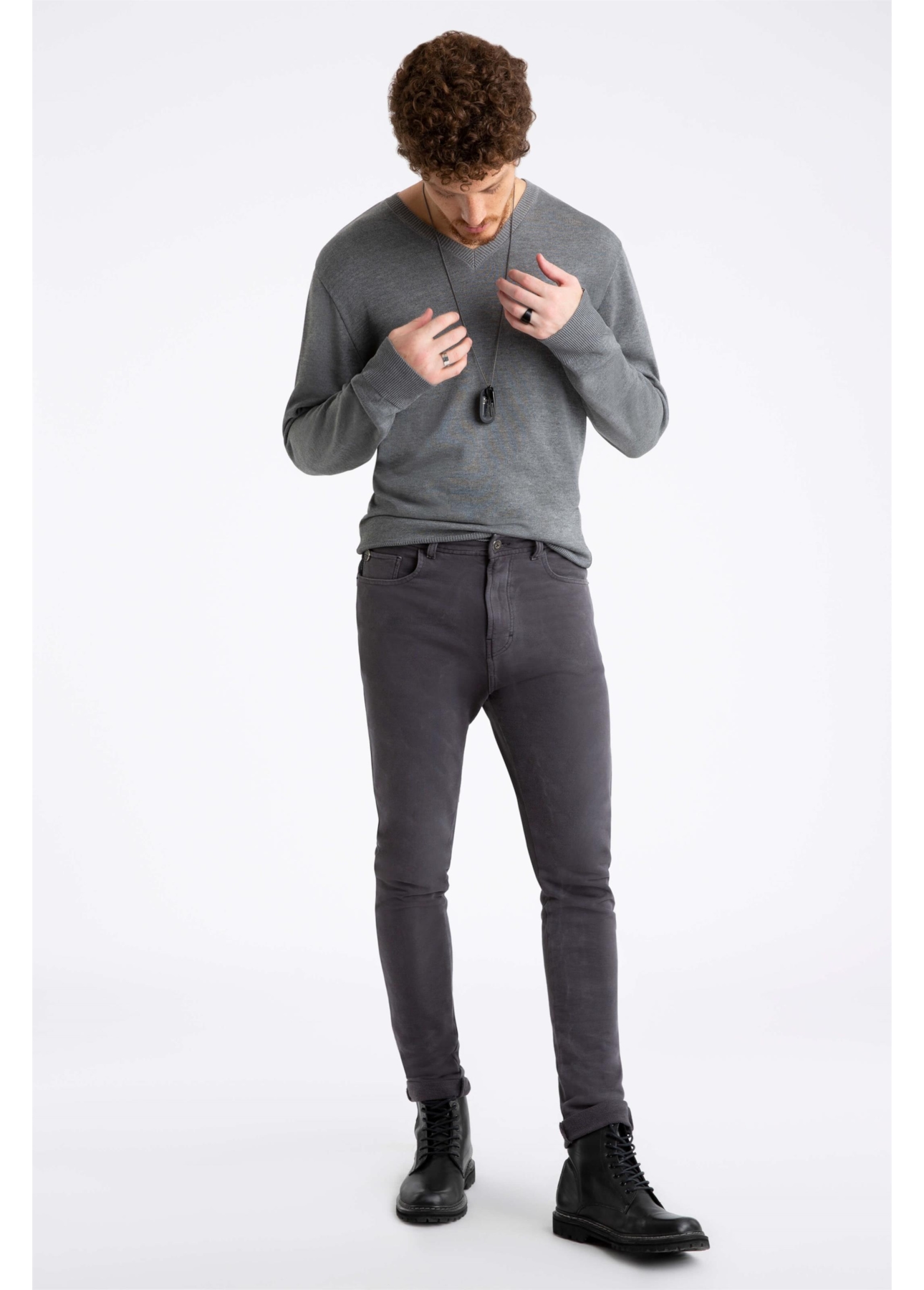 Calça Moletom Original Skinny Marble Grafite