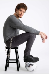 Calça Moletom Original Skinny Marble Grafite