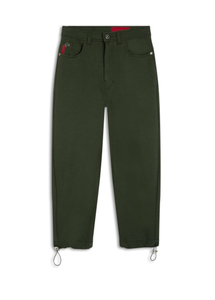 Calça Moletom Original Sporty Cropped Verde Militar