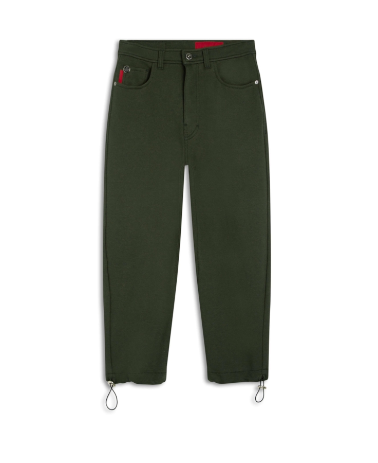 Calça Moletom Original Sporty Cropped Verde Militar