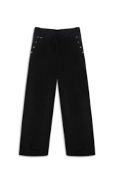 Calça Moletom Wide Leg Preto