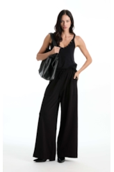 Calça Moletom Wide Leg Preto