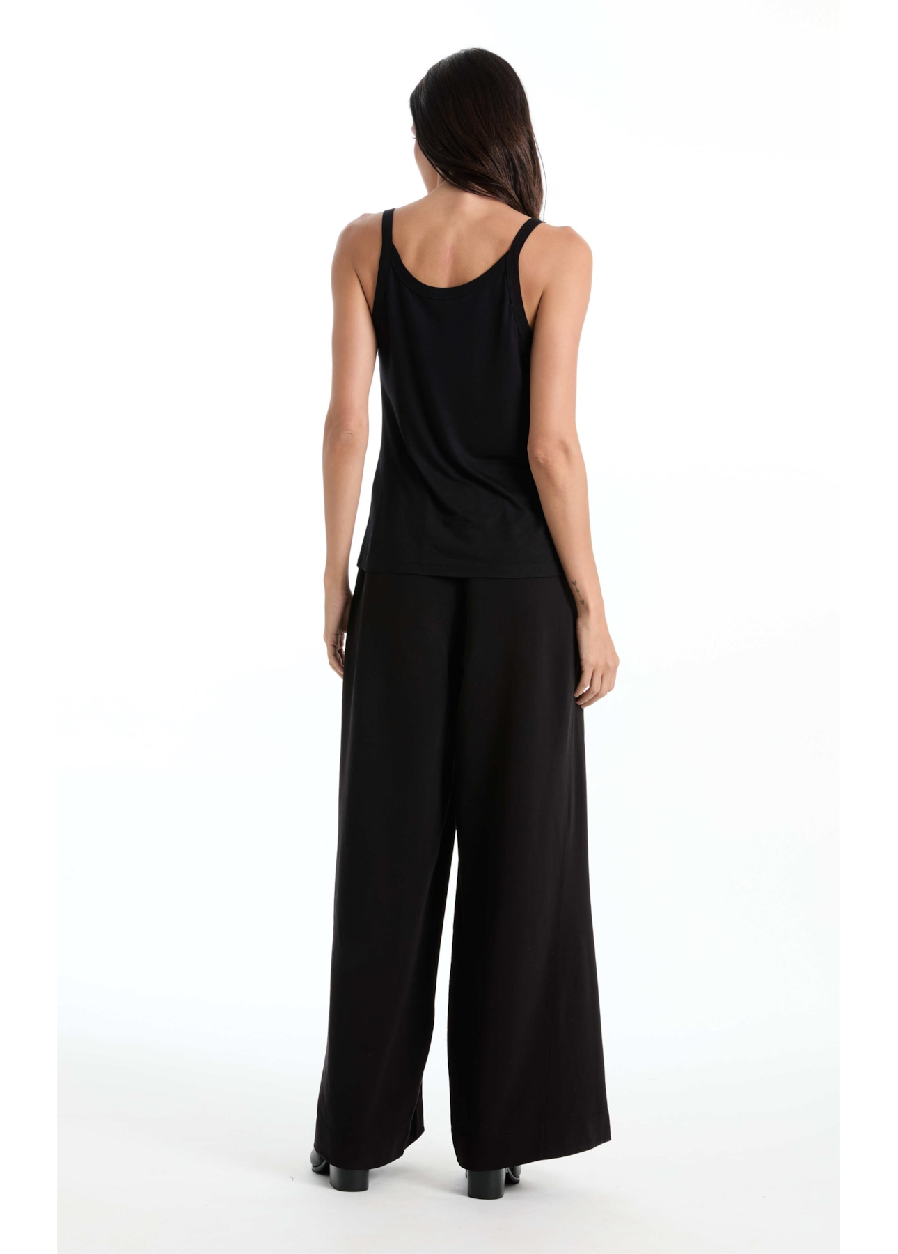 Calça Moletom Wide Leg Preto