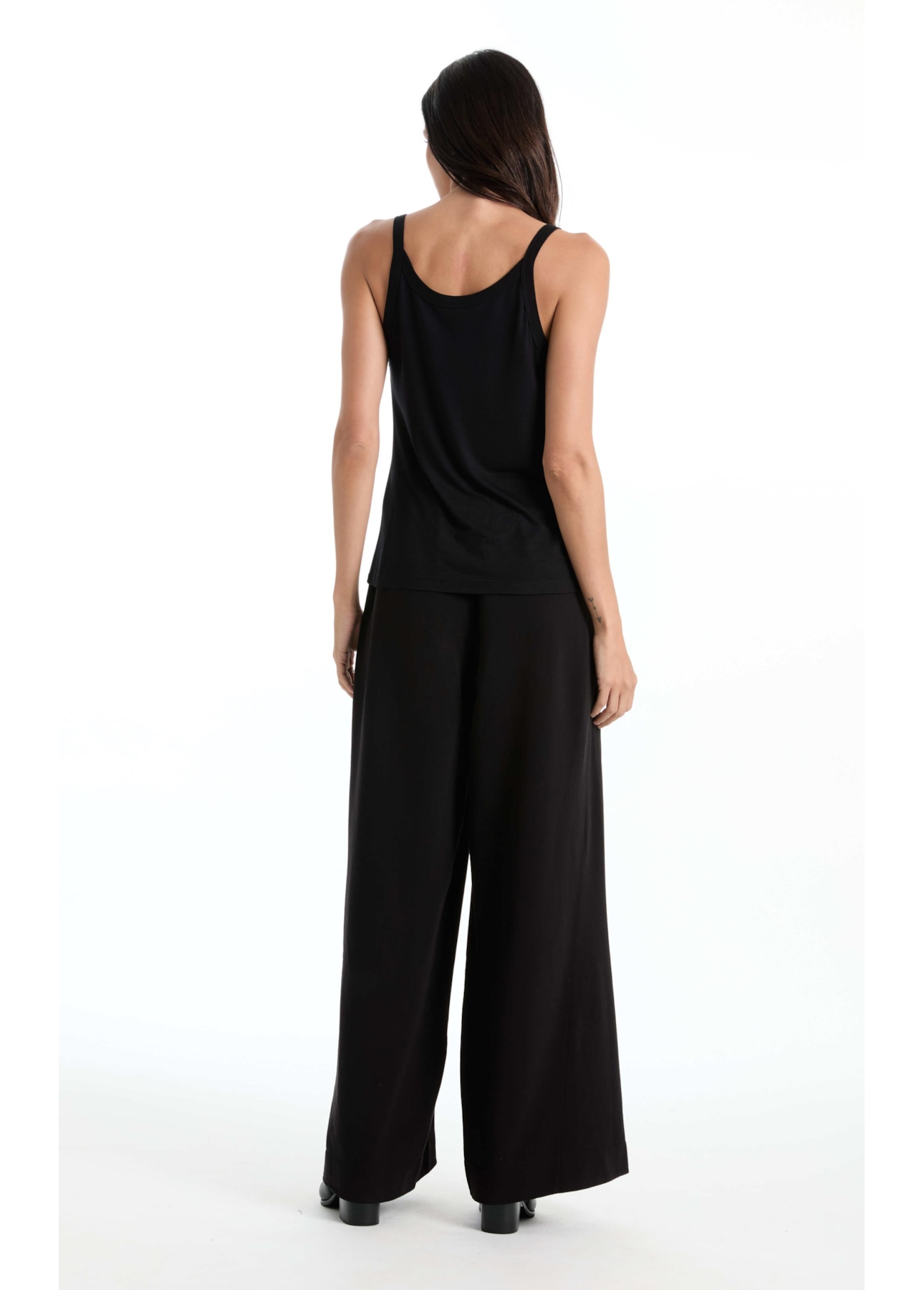 Calça Moletom Wide Leg Preto