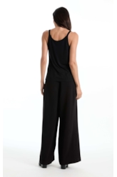 Calça Moletom Wide Leg Preto