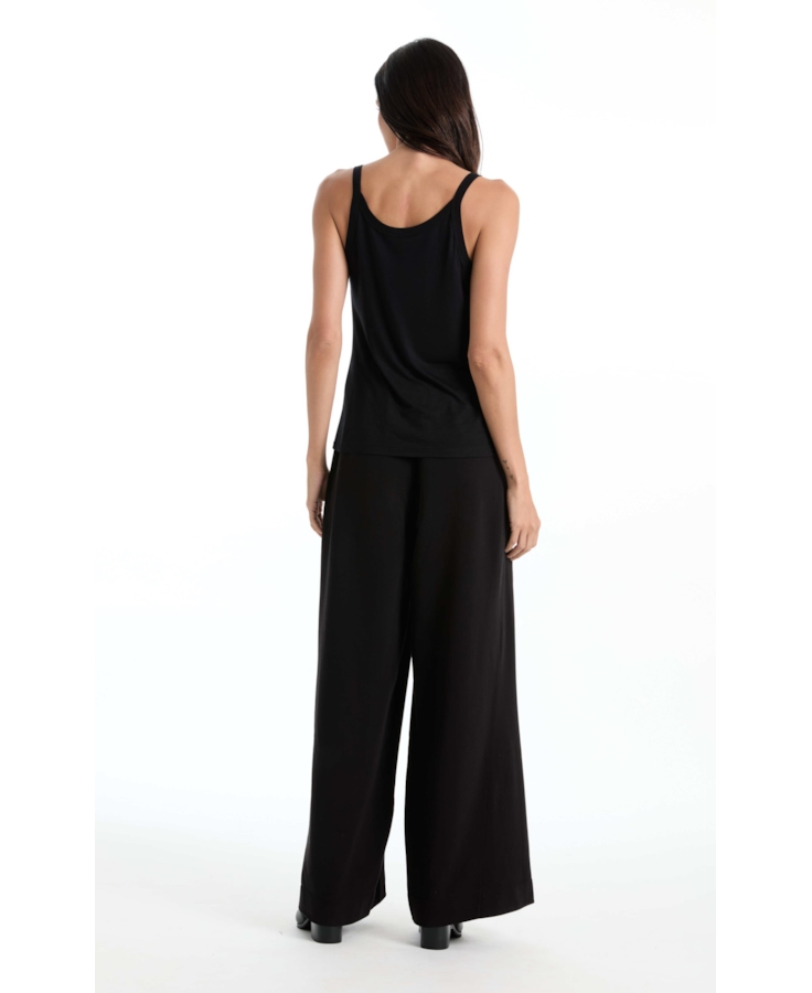 Calça Moletom Wide Leg Preto