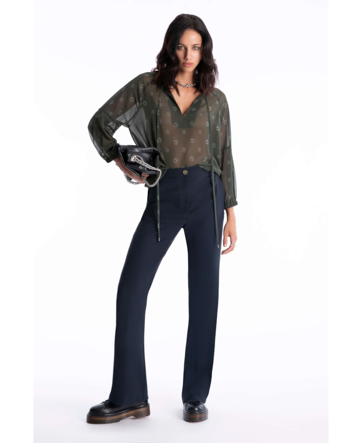 Calça N.y Twill Flare Marinho