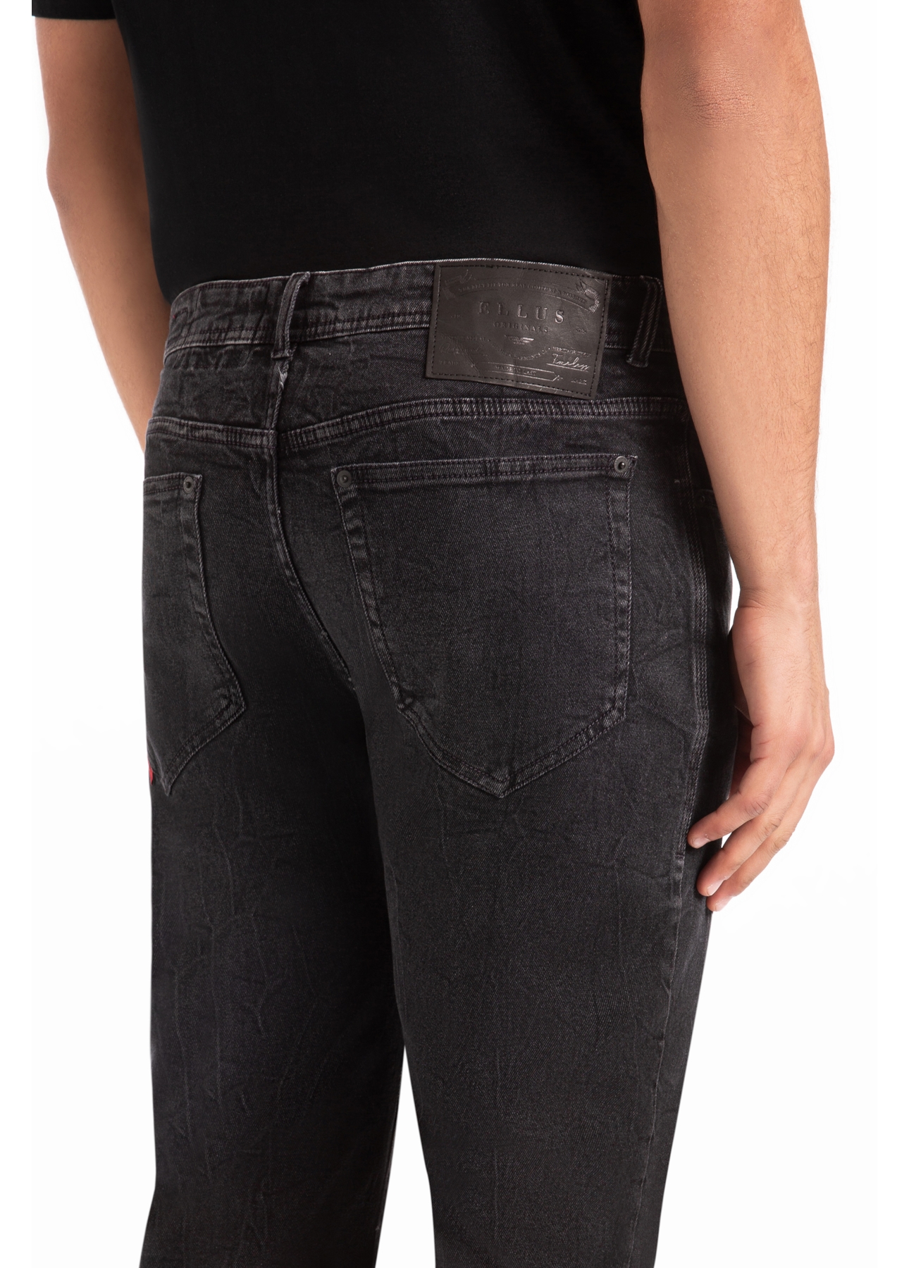 Calça New Black Elastic Slim Lav. Black C/ Rede