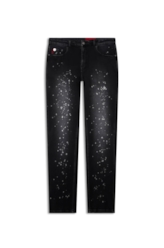 Calça New Black Elastic Slim Lav. Escuro C/ Respingo