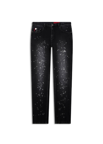 Calça New Black Elastic Slim Lav. Escuro C/ Respingo
