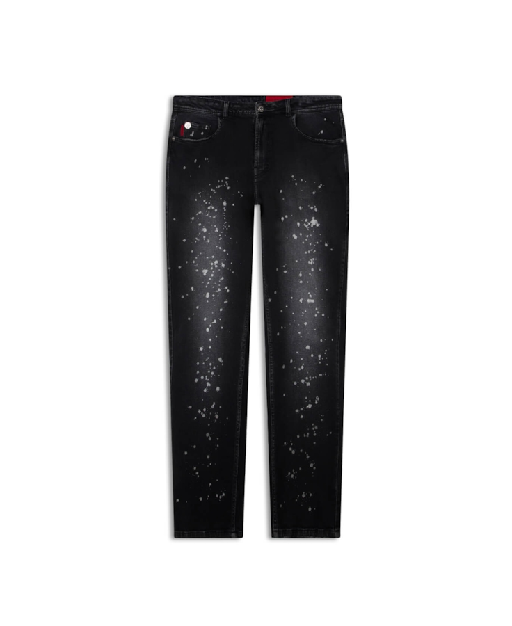 Calça New Black Elastic Slim Lav. Escuro C/ Respingo