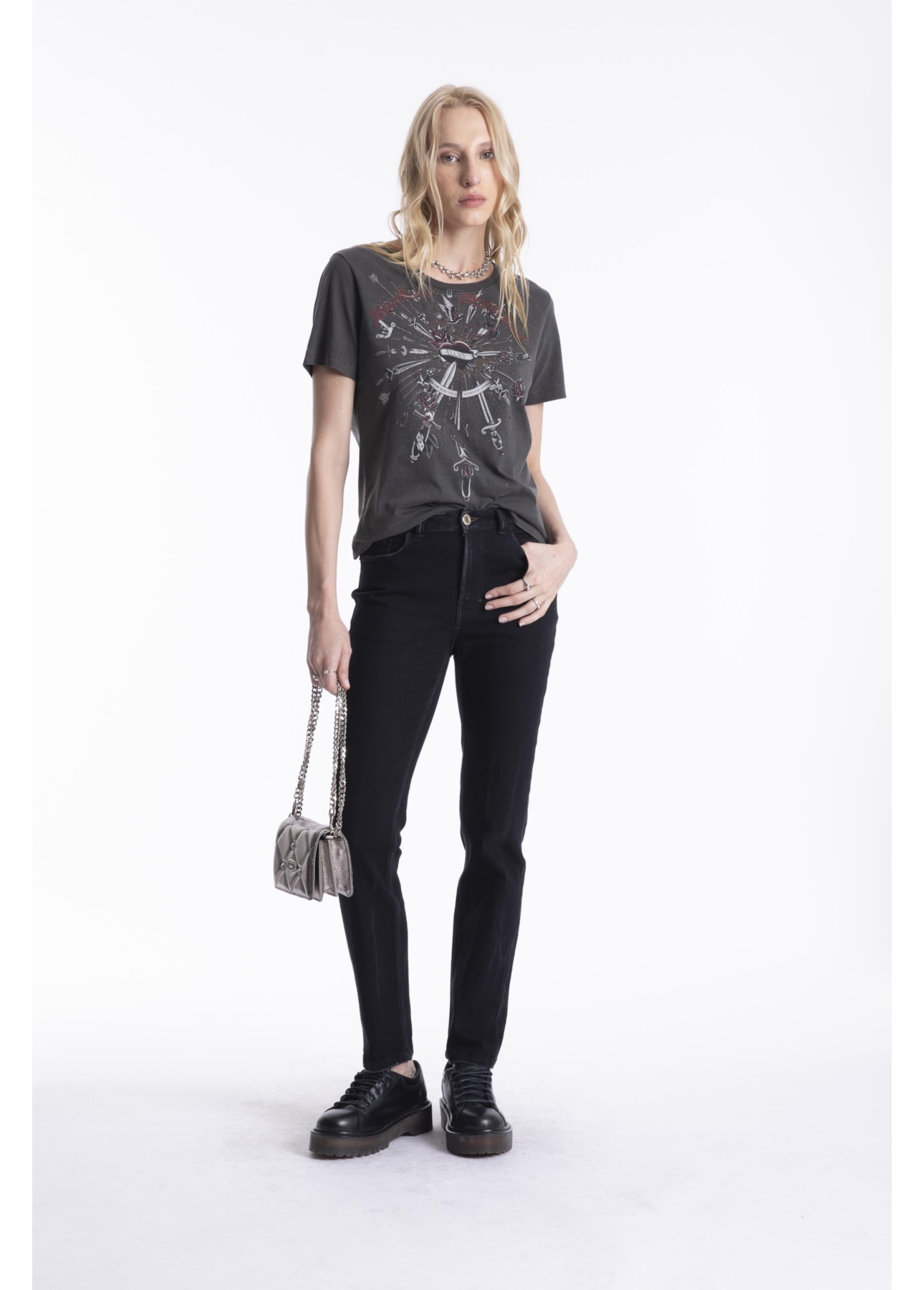 Calça New Black Skinny Ellus 1875-Lav.Black C/ Ti