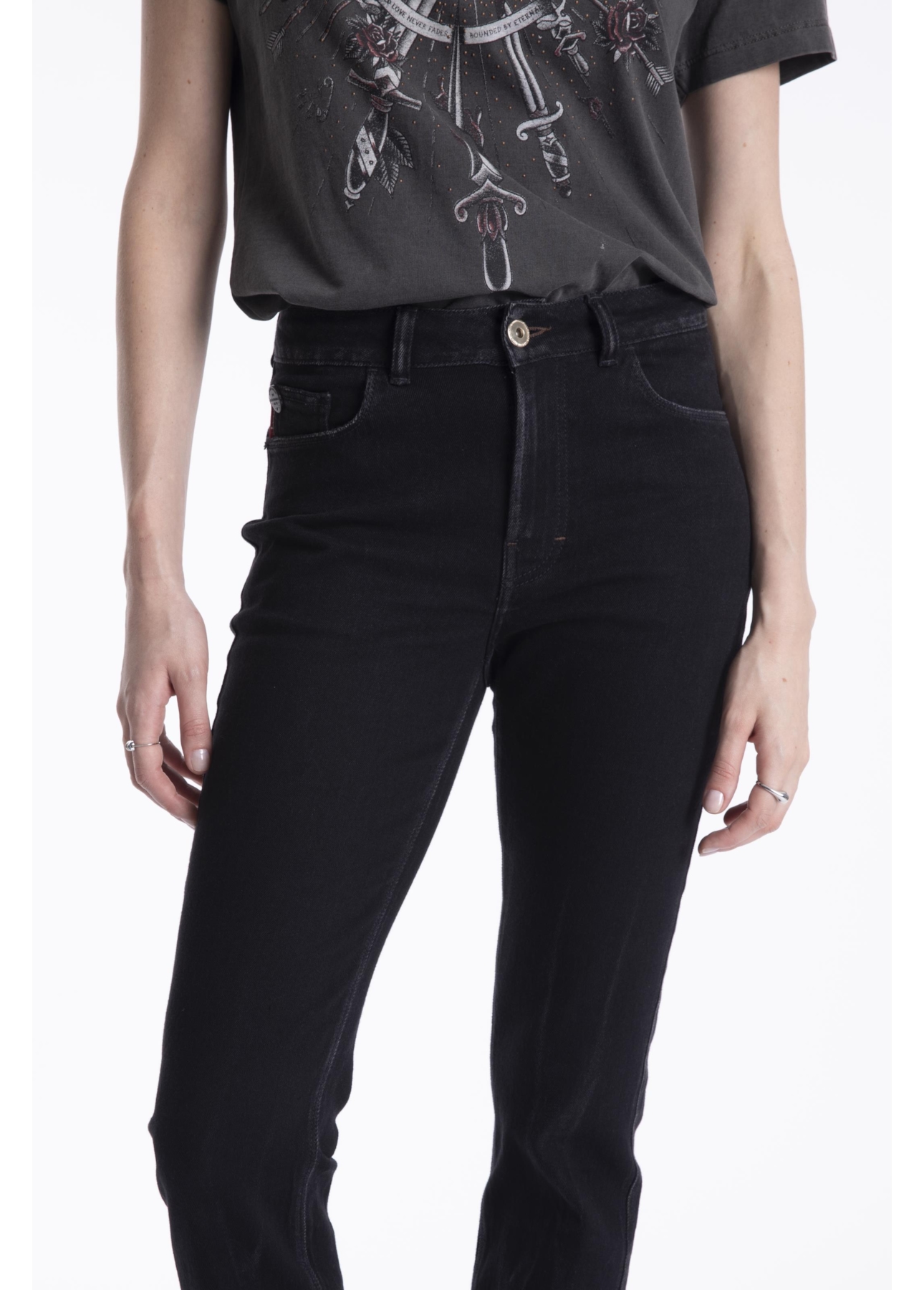 Calça New Black Skinny Ellus 1875-Lav.Black C/ Ti
