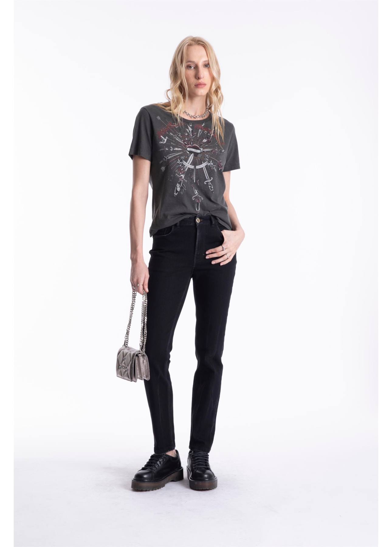 Calça New Black Skinny Ellus 1875-Lav.Black C/ Ti