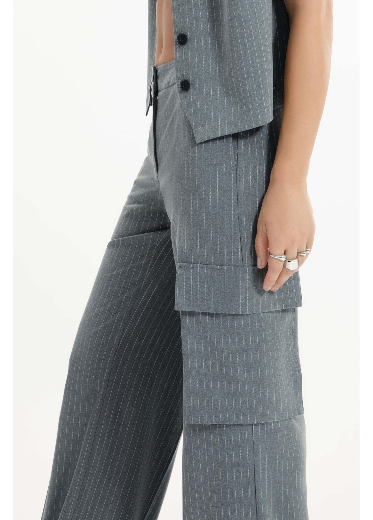 Calça Nordic Stripe One Patheph Cinza Medio