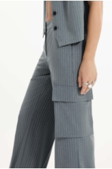 Calça Nordic Stripe One Patheph Cinza Medio