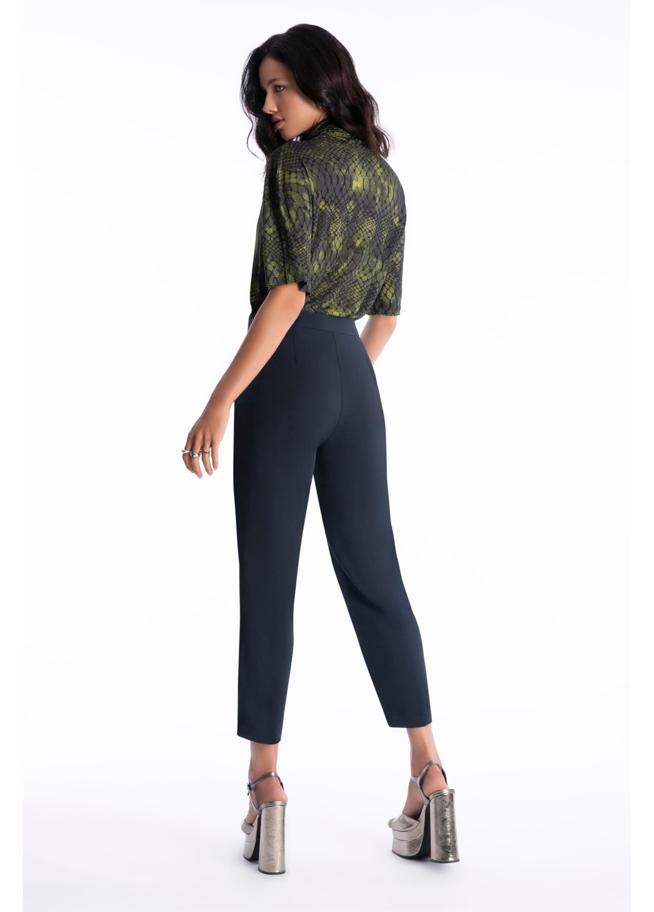 Calça Ny Twill Carrot Marinho