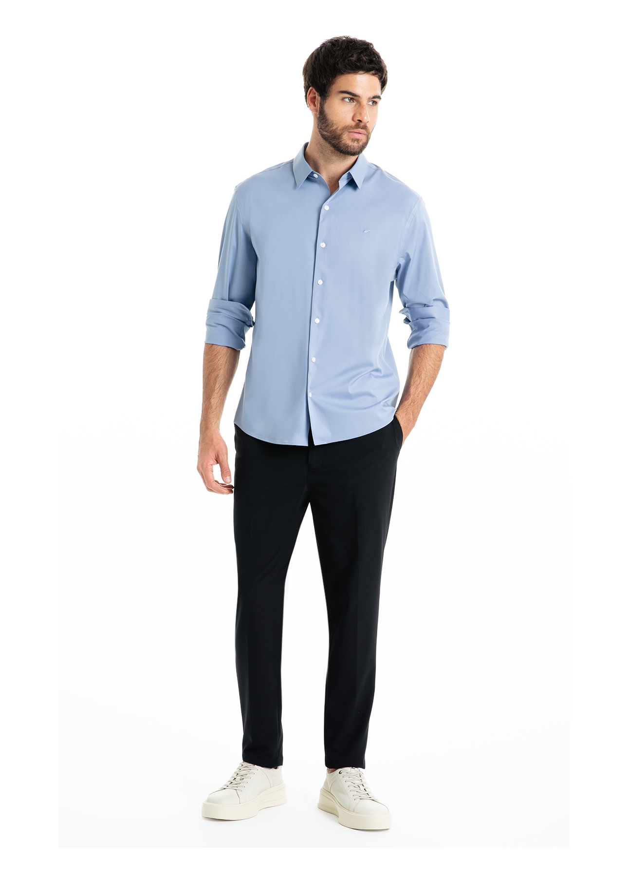 Calça Nylon Stretch Basic Invisible Pkt Pants Preto
