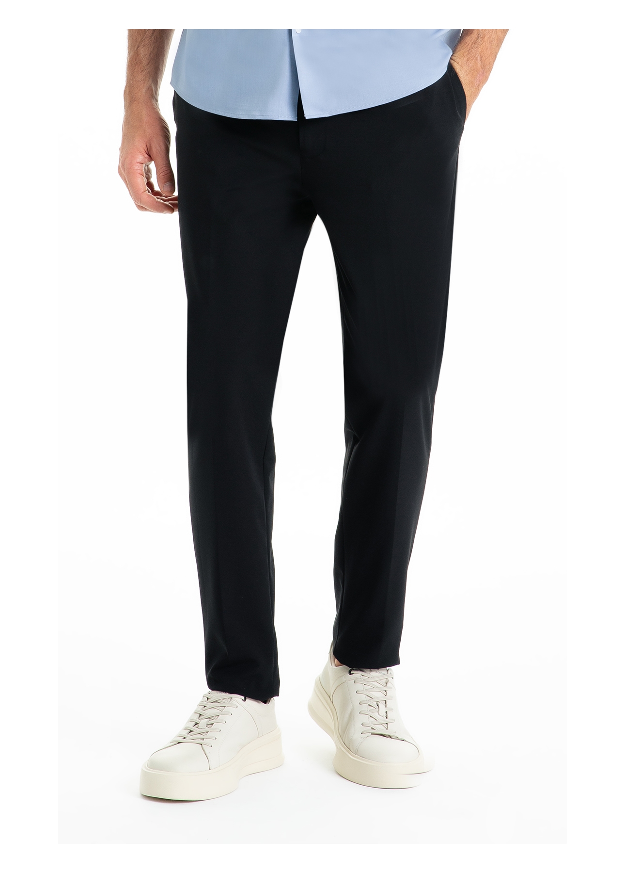 Calça Nylon Stretch Basic Invisible Pkt Pants Preto