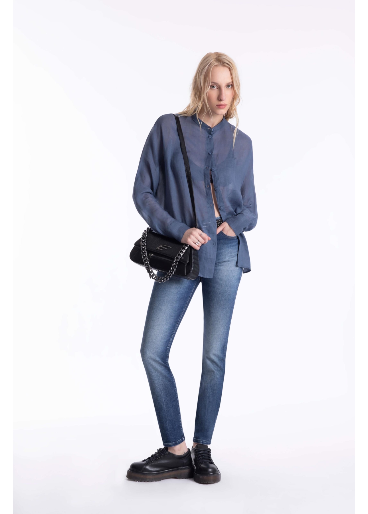 Calça Ocean Blue Skinny 1968- Lav.Médio C/Tie Dye