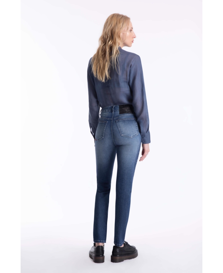 Calça Ocean Blue Skinny 1968- Lav.Médio C/Tie Dye
