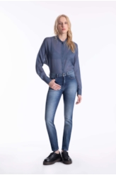 Calça Ocean Blue Skinny 1968- Lav.Médio C/Tie Dye