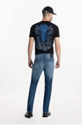 Calça Ocean Blue Slim 1968- Lav.Médio C/Tie Dye