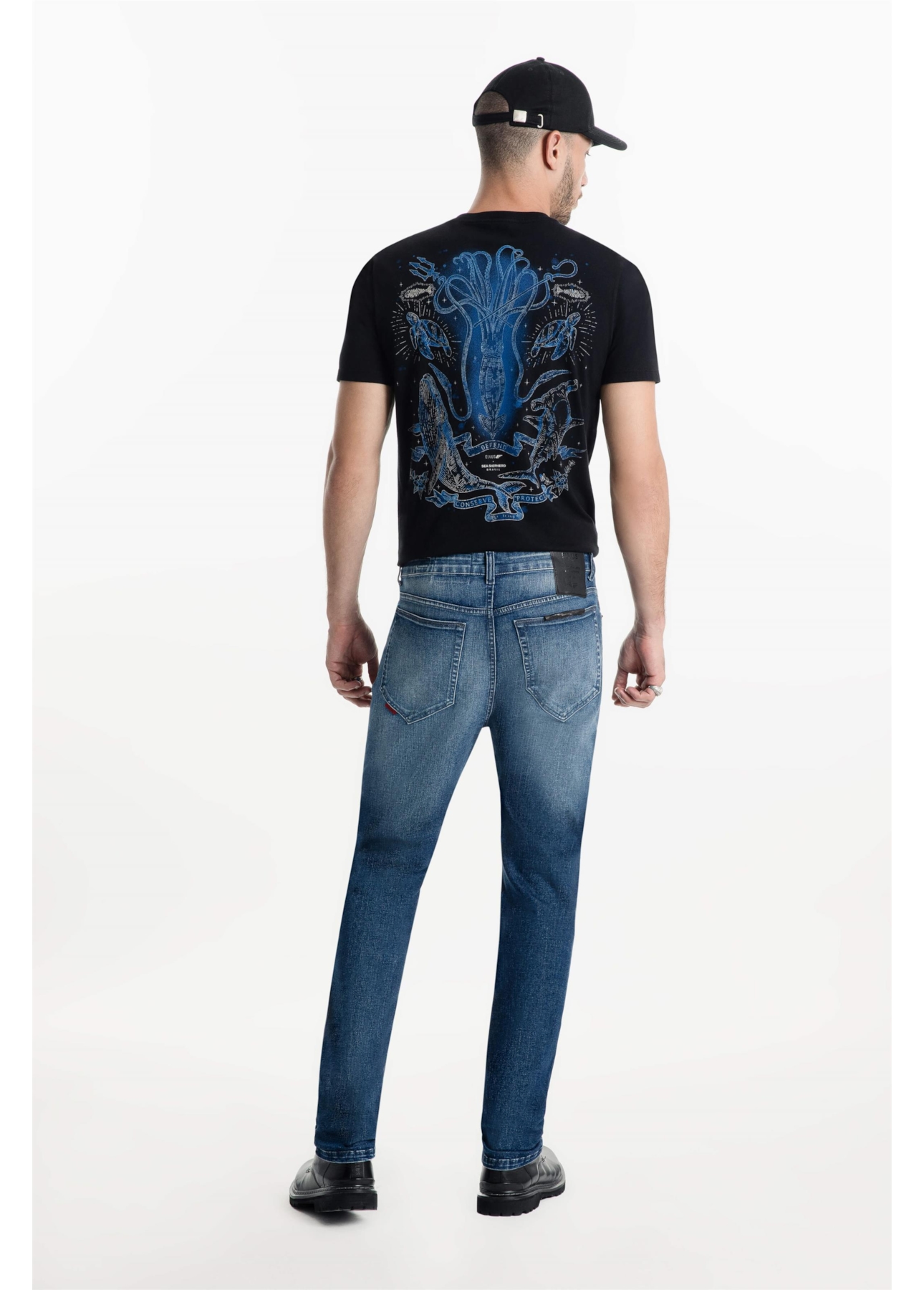Calça Ocean Blue Slim 1968- Lav.Médio C/Tie Dye