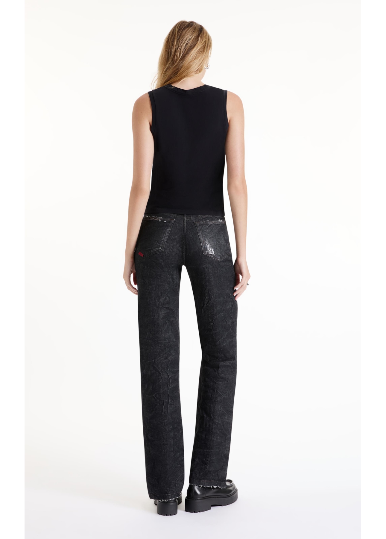 Calça Ocean Elastic Lav.Black Com Resina