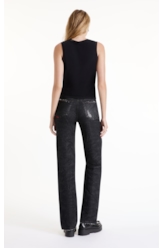 Calça Ocean Elastic Lav.Black Com Resina