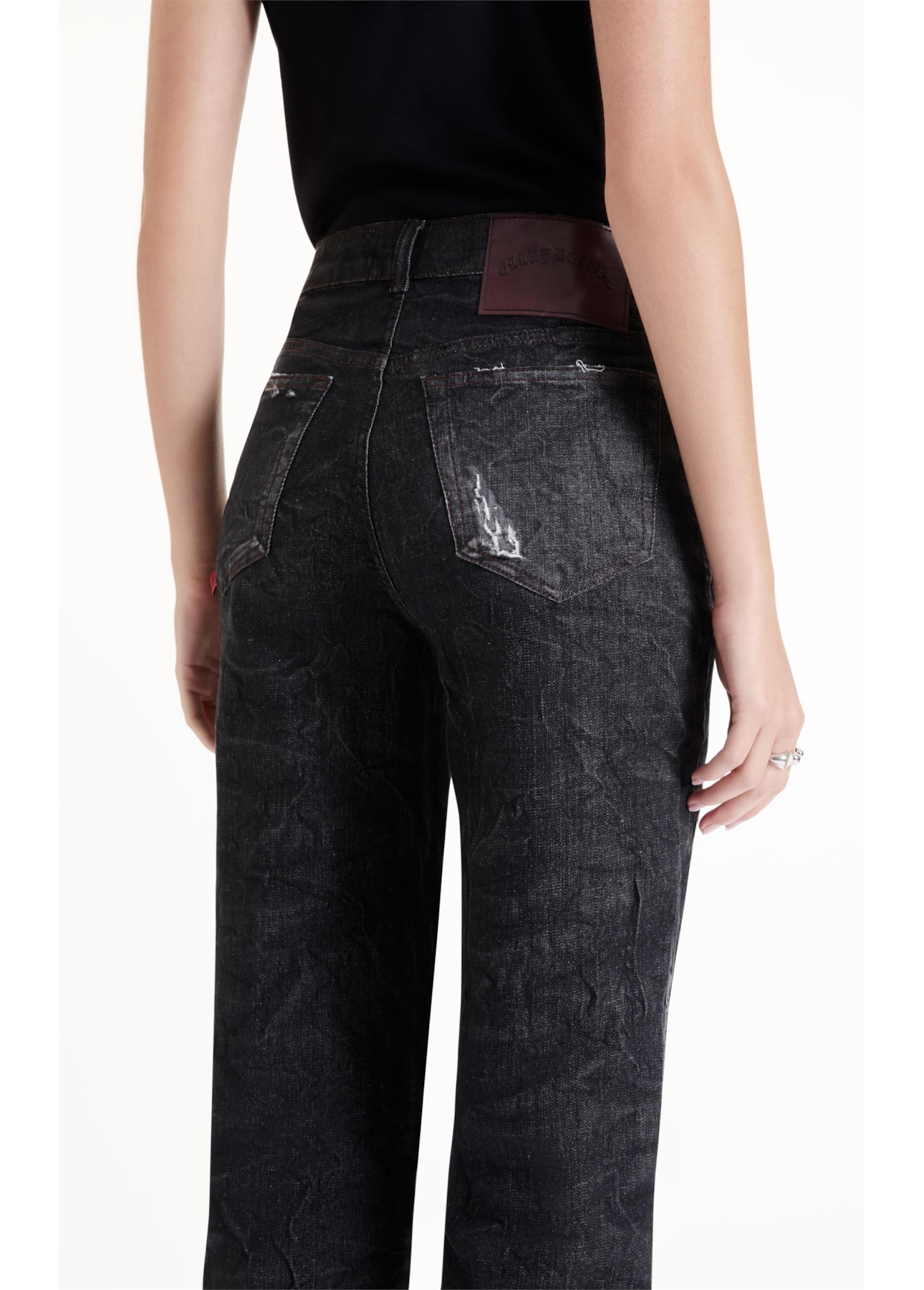 Calça Ocean Elastic Lav.Black Com Resina