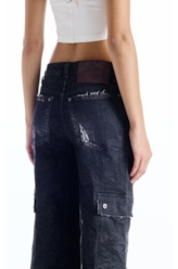 Calça Ocean Elastic Patheph Cargo 2083-Lav. Black Com Resina