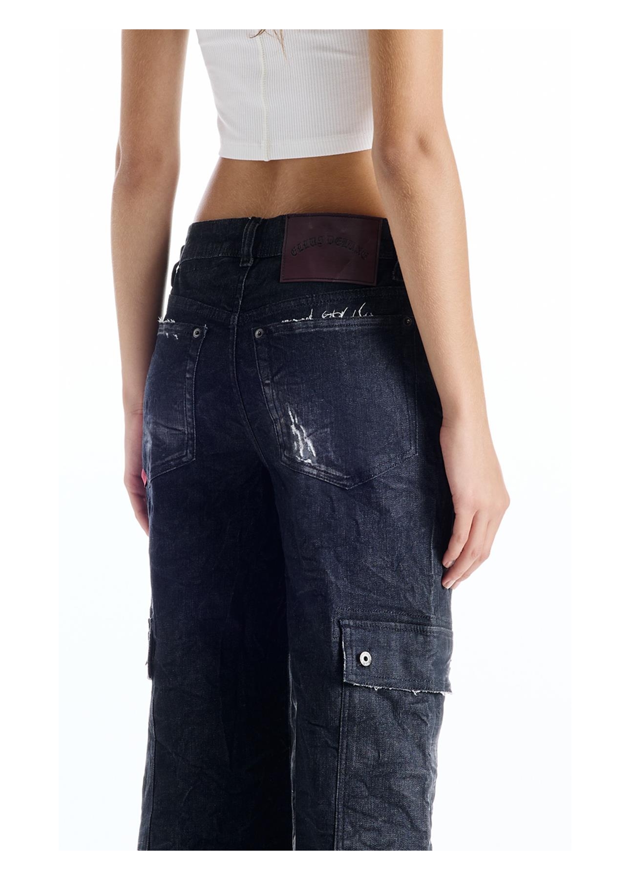 Calça Ocean Elastic Patheph Cargo 2083-Lav. Black Com Resina