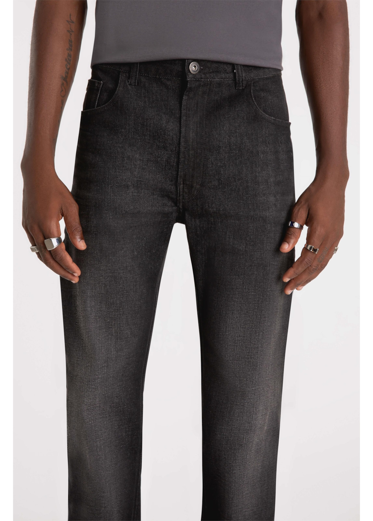 Calça Ocean Elastic Slim 1841 Lav.Black C/Pigment